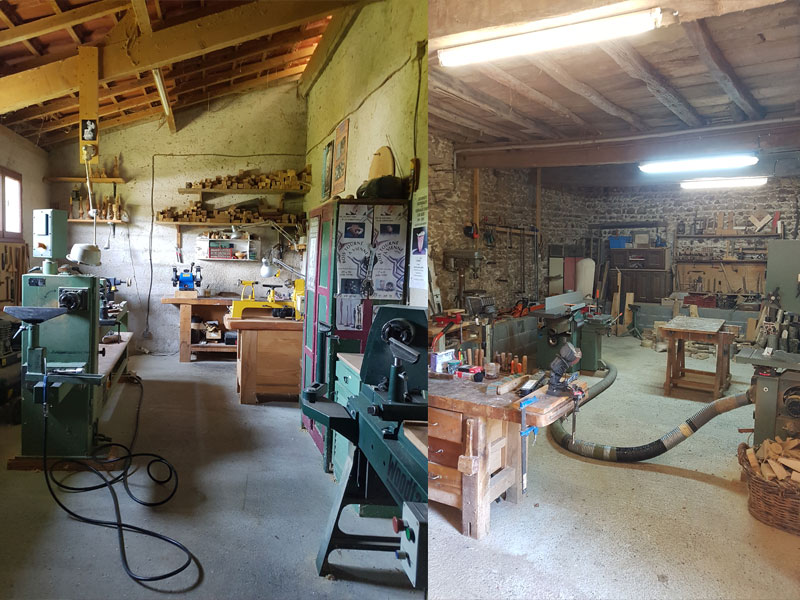 atelier de tournage sur bois et scluptures
